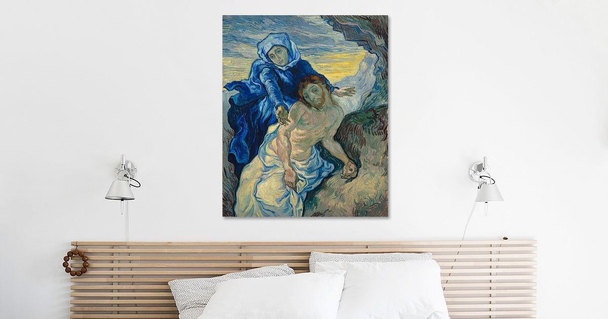 Tableau Van Gogh – Pietà D'après Delacroix, Impression Sur Toile Vvg92